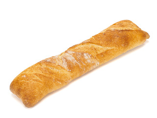 French baguette isolated on a white background