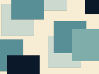 Paper art illustration, squares ovelap