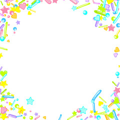 Sprinkles grainy. Cupcake dessert bakery confetti