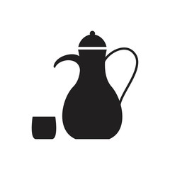 Arabic teapot solid icon for apps and websites