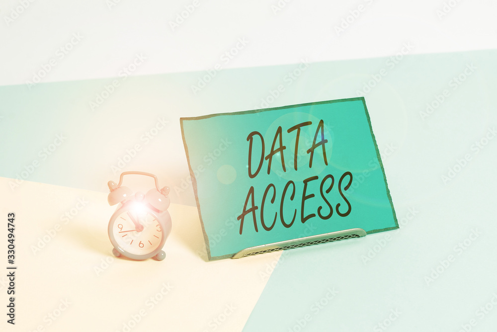 Aufkleber conceptual hand writing showing data access. concept meaning a user s is ability to access data stor