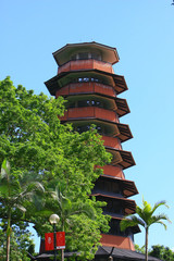 21 June 2008 an Aviary Pagoda at the Yuen Long park
