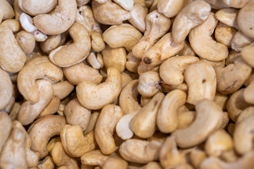 Raw Cashew nuts sold at local city market