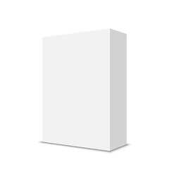 White box isolated on white background. Vector illustration.