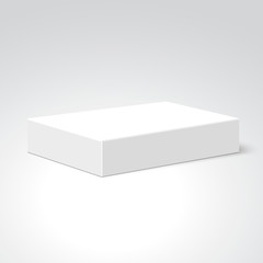 White rectangular box. Package. Vector illustration.