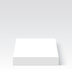 White square box. Package. Vector illustration.