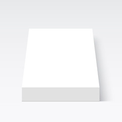 White rectangular box. Package. Vector illustration.
