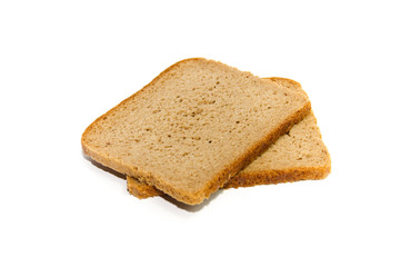 Frisches Braunes Brot auf weißem hintergrund