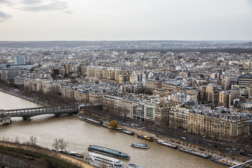 View of Paris city from Eiffel Tower