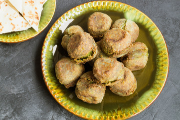 Falafel, a traditional Israeli dish of chickpea.