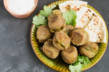 Falafel, a traditional Israeli dish of chickpea.