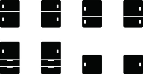 冷蔵庫のアイコン／シンプル／イラスト／ベクター