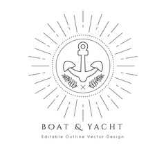 Nautical Vector Icon.Editable outline