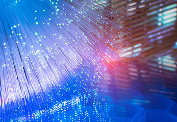 fiber optics network cable for fast communications