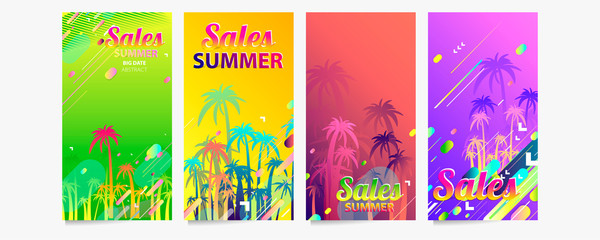 Abstract set summer background universal art web header template. Collage made with scribbles canyon strokes black. Vector design. Eps 10. 