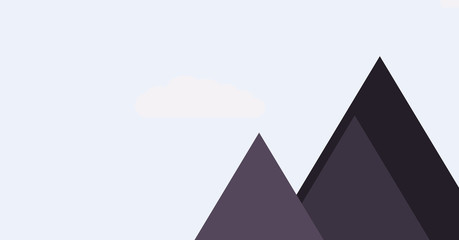 Mountains Panorame Abstract Random Placed Generative Art background illustration