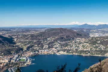 Fototapeta premium Aerial view of Como