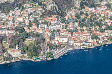 Fototapeta na wymiar Aerial view of Cernobbio