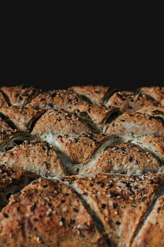 Cheese Pie on a Black Background