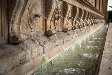 Umbria - Italy - Fountain of the 26 spouts, basilica of Santa Maria degli Angeli, Santa Maria degli Angeli, Assisi (Unesco World Heritage List, 2000)