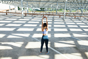 fitness girl doing sport oudoor