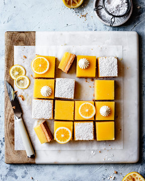 Gluten-free lemon bars with almond flour shortbread crust