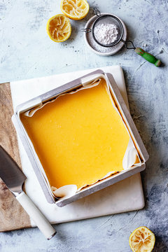 Gluten-free lemon bars with almond flour shortbread crust
