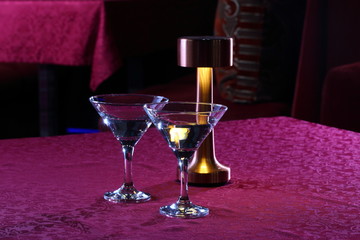 Restaurant evening lighting