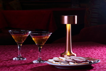Restaurant evening lighting