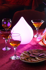 Restaurant evening lighting
