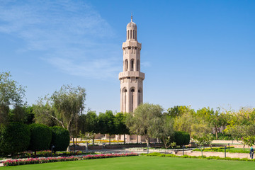 Obraz premium Grand mosque minaret, Muscat, Oman