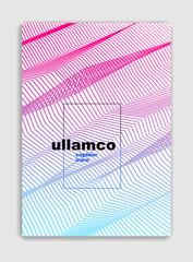 Art linear vector minimalistic trendy brochure design, cover template, geometric halftone gradient. For Banners, Placards, Posters, Flyers. Perfect and unlike, pattern texture.