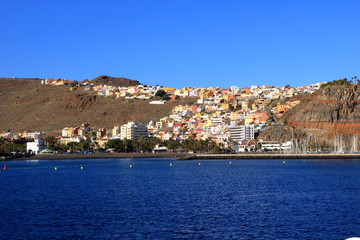 Fototapeta premium Port and town San Sebastian - La Gomera Island - Canary Spain