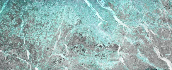 Poster Turquoise aquamarine gray white abstract marble granite natural stone texture background © Corri Seizinger