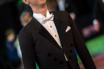 ballroom dancer in elegant dancers suit