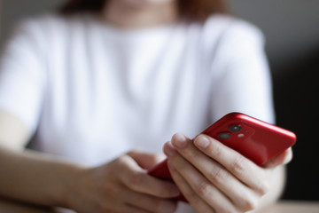 young woman using a smartphone