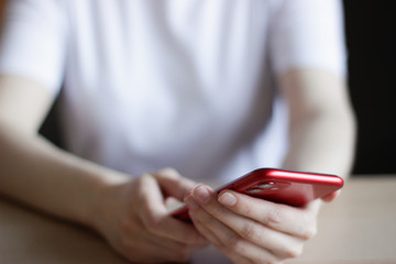 young woman using a smartphone