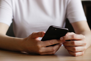 young woman using a smartphone