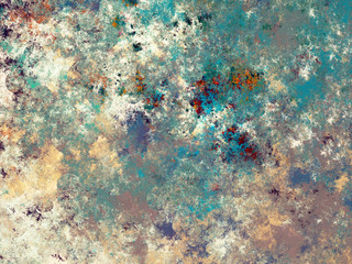 blue abstract fractal background 3d rendering illustration