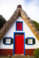 Fototapeta na wymiar Traditional Santana house at Madeira island