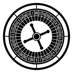 Fototapeta premium casino roulette wheel table in black and white