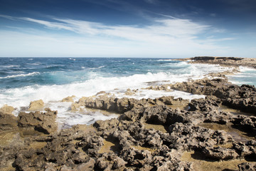 Seascape near Qawra Point Beach in Malta