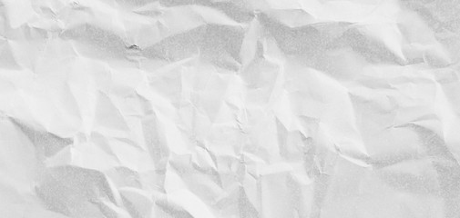 Old white crumpled paper banner concept