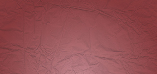 Red old crumpled paper background