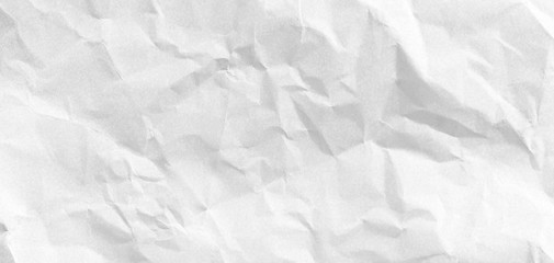 Crumpled white paper texture for banner