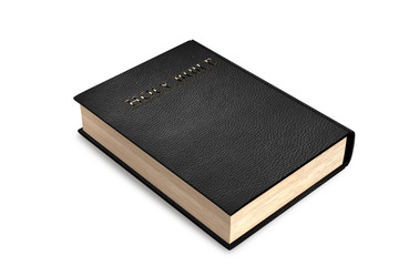 Bible on isolated on white copy space backgroundwith clipping path . Concept for faith, spirituality and religion. Peace, hope, dreams concept ,3D render illustration