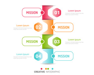 Obraz premium Abstract infographics number options template with steps, with 4 label. Can be used for workflow layout, diagram, business step options, banner, web design. Vector eps 10.