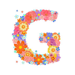 colorful blossom of meadow flowers with butterflies and flying l