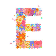 colorful blossom of meadow flowers with butterflies and flying l