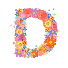 colorful blossom of meadow flowers with butterflies and flying l